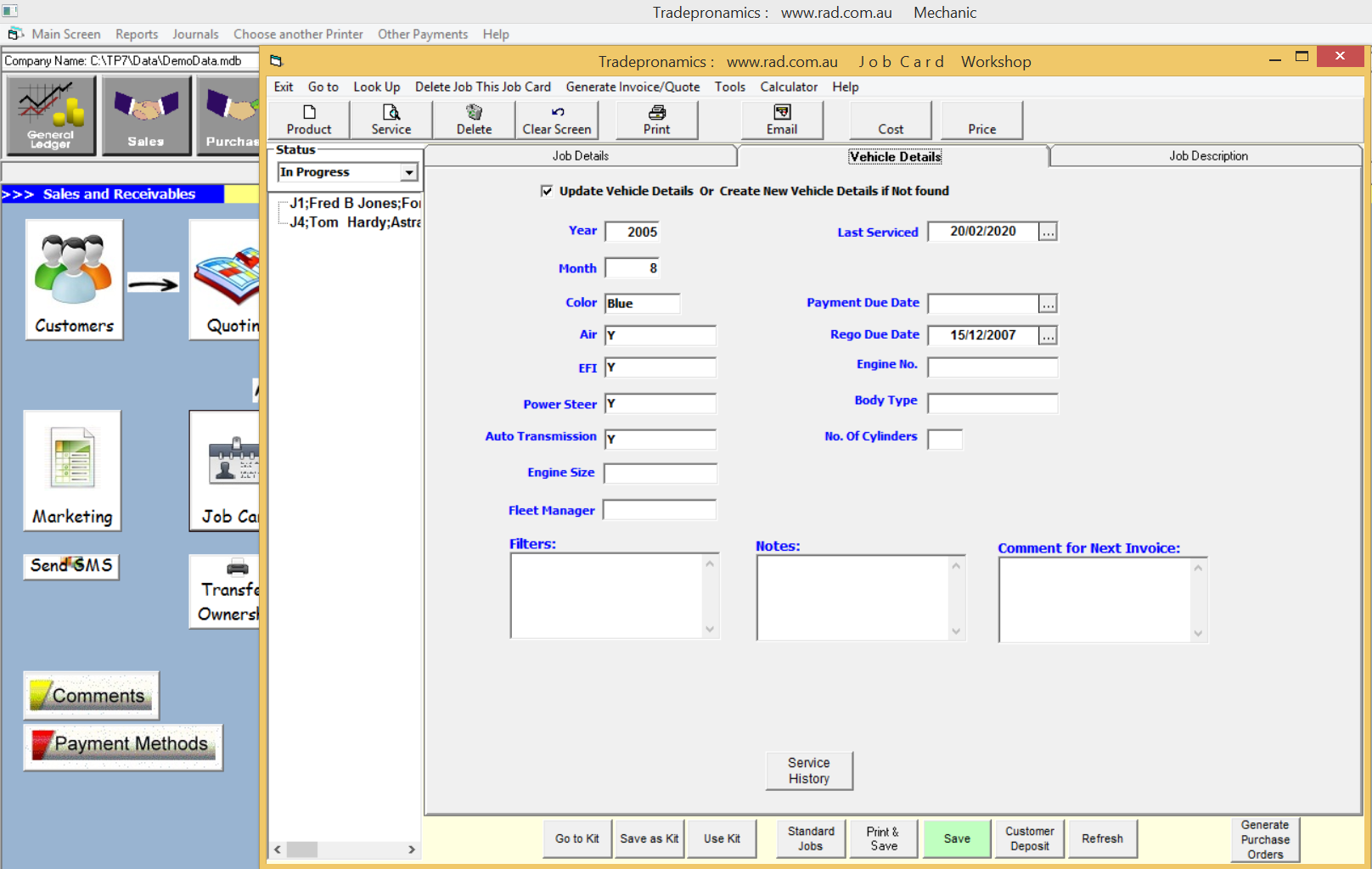 Auto Repair Invoice Software  Workshop Manager Software For Mechanics Job Card Template